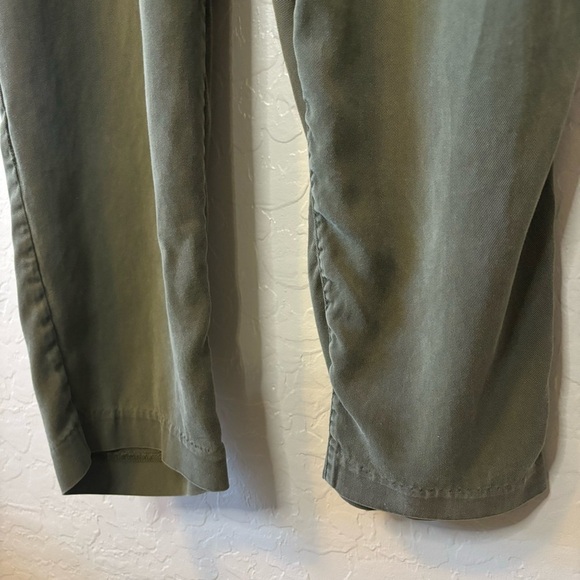 GAP Army Jacket Green Lyocell Button Down Short Sleeve Tie Waist Jumpsuit 16 - Picture 7 of 11